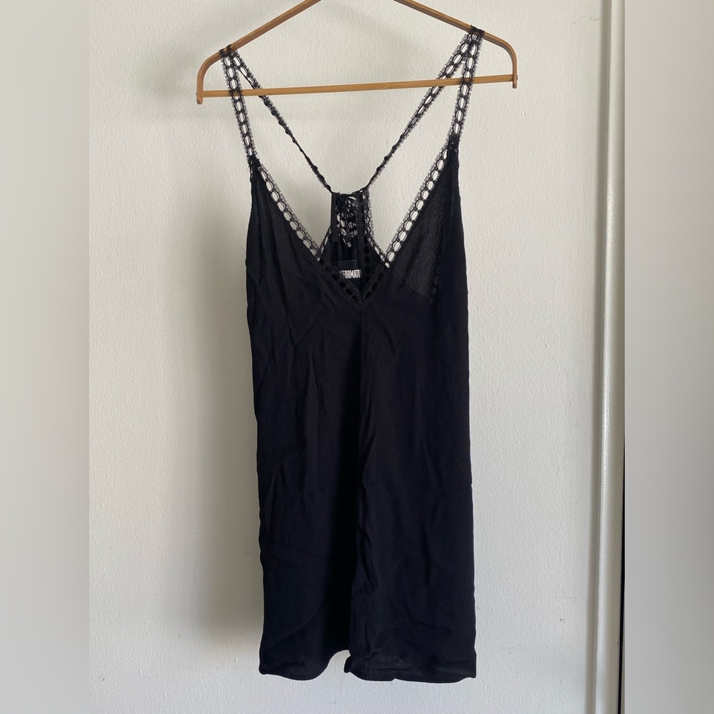 Reformation Black Ozone Dress XXS